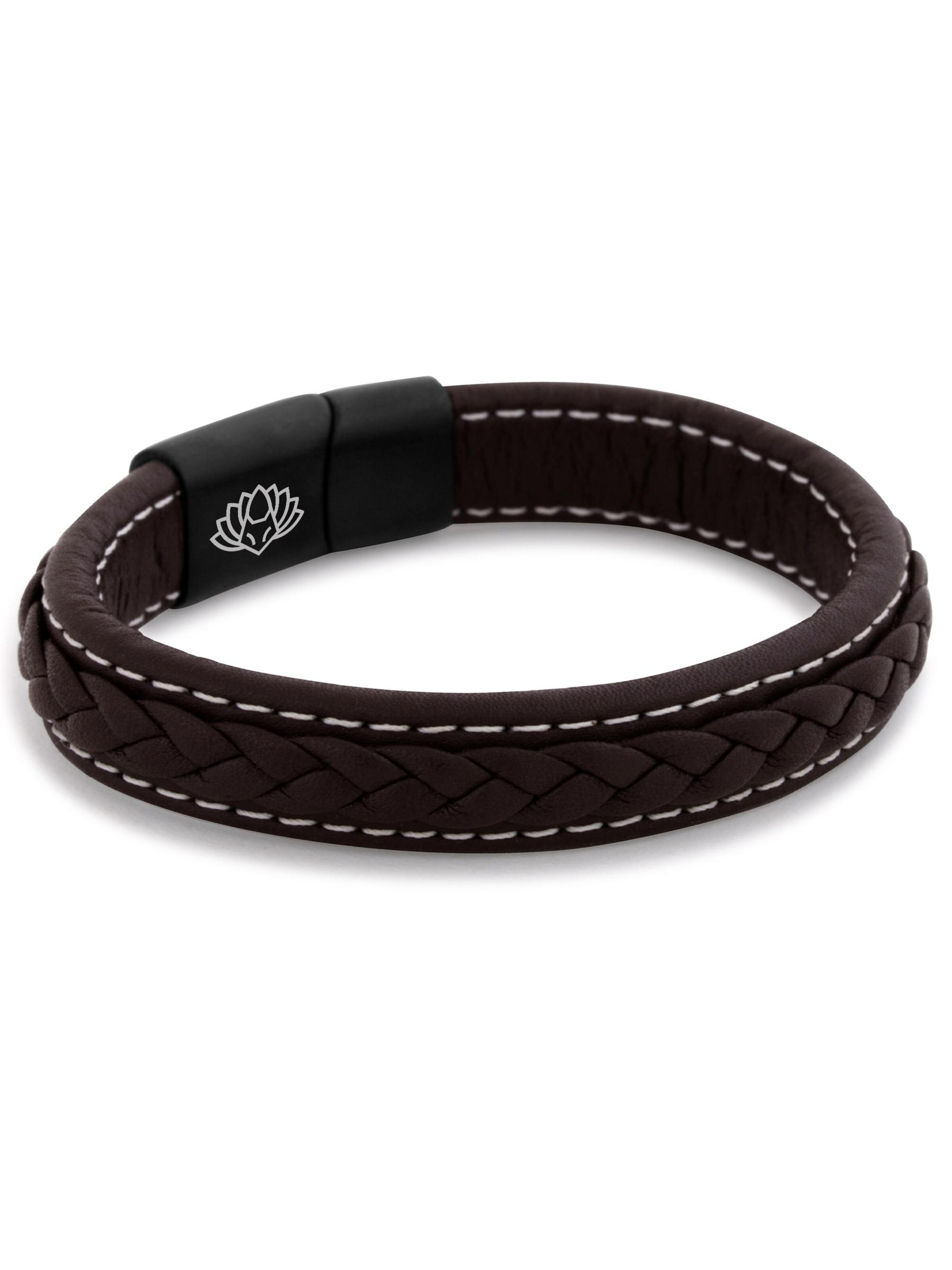 Akitsune Bracelet 'Fides' in Brown: front