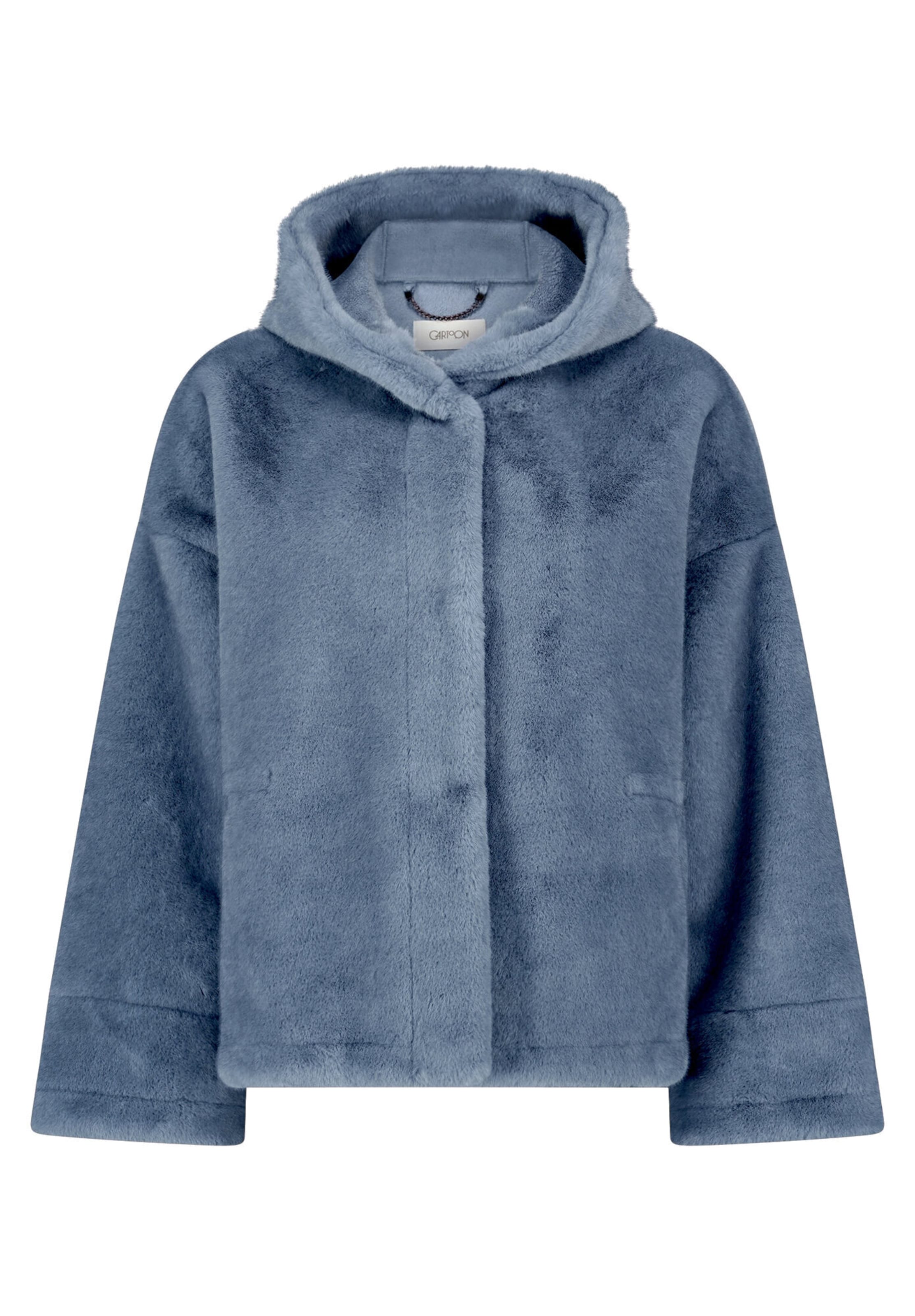 Cartoon Tussenjas in Blauw: voorkant