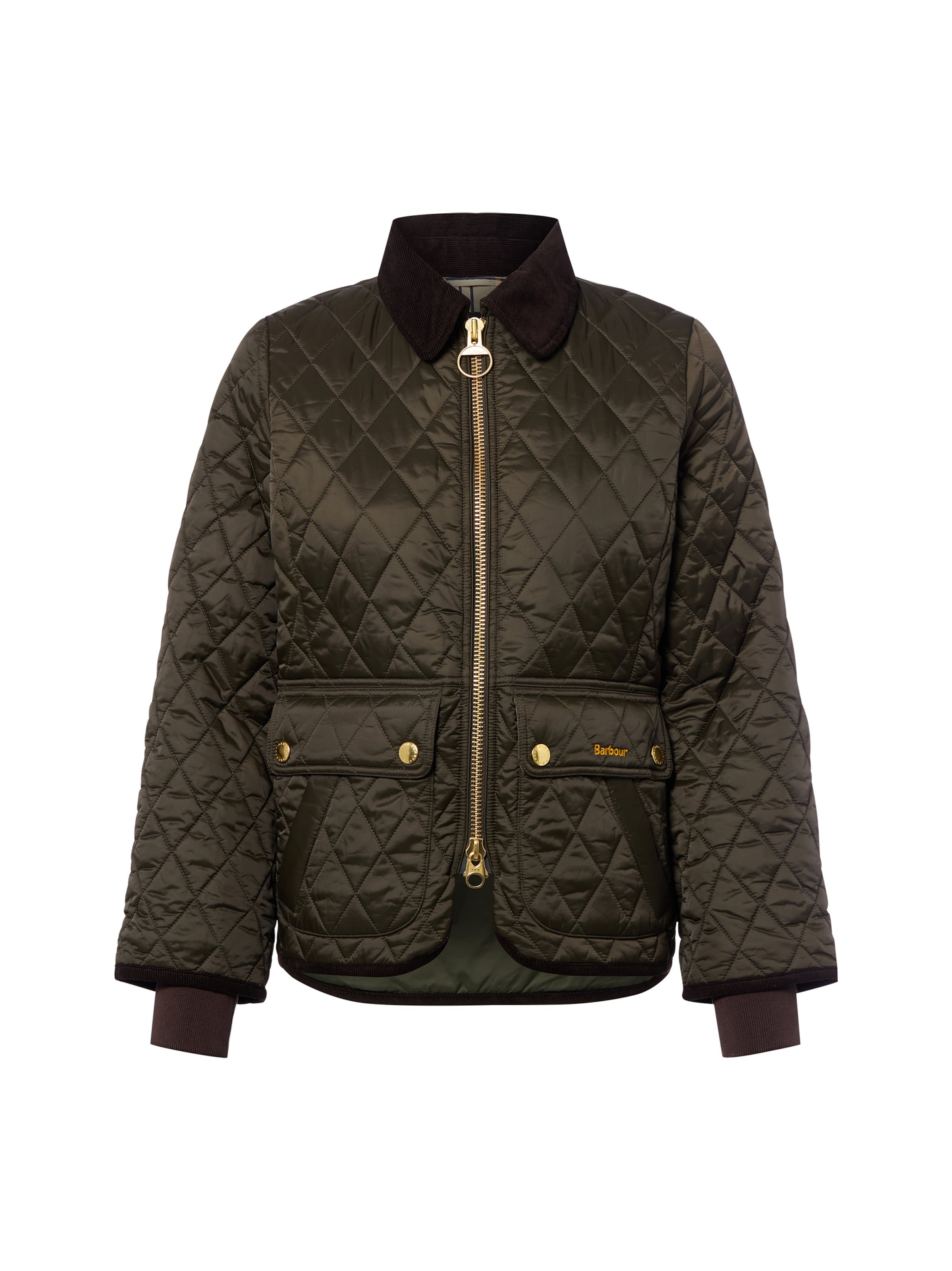 Veste mi-saison Barbour en vert : devant