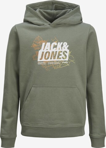 Jack & Jones Junior Sweatshirt 'Map' in Green: front