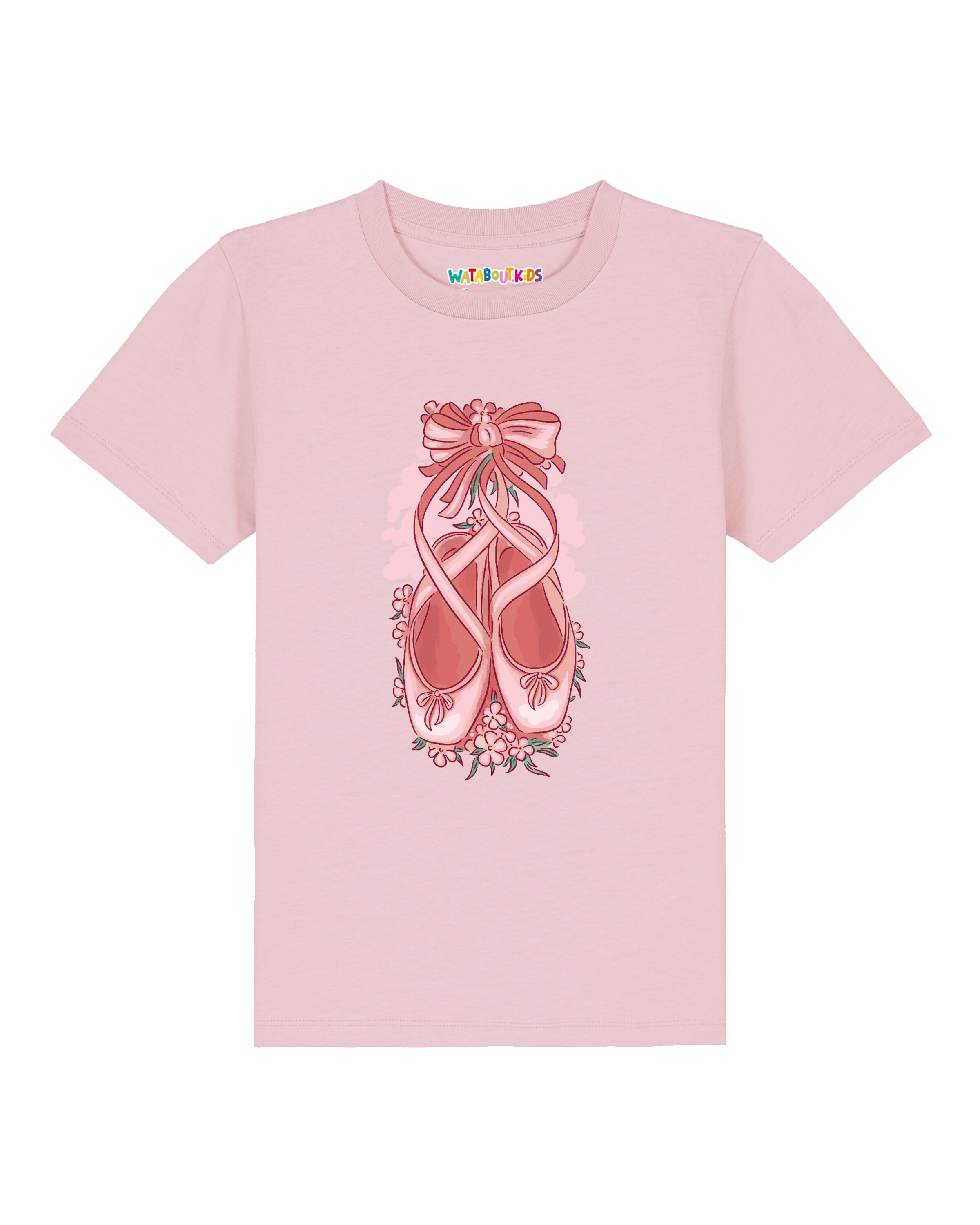 Maglietta 'Ballettschuhe' di watabout.kids in rosa: frontale