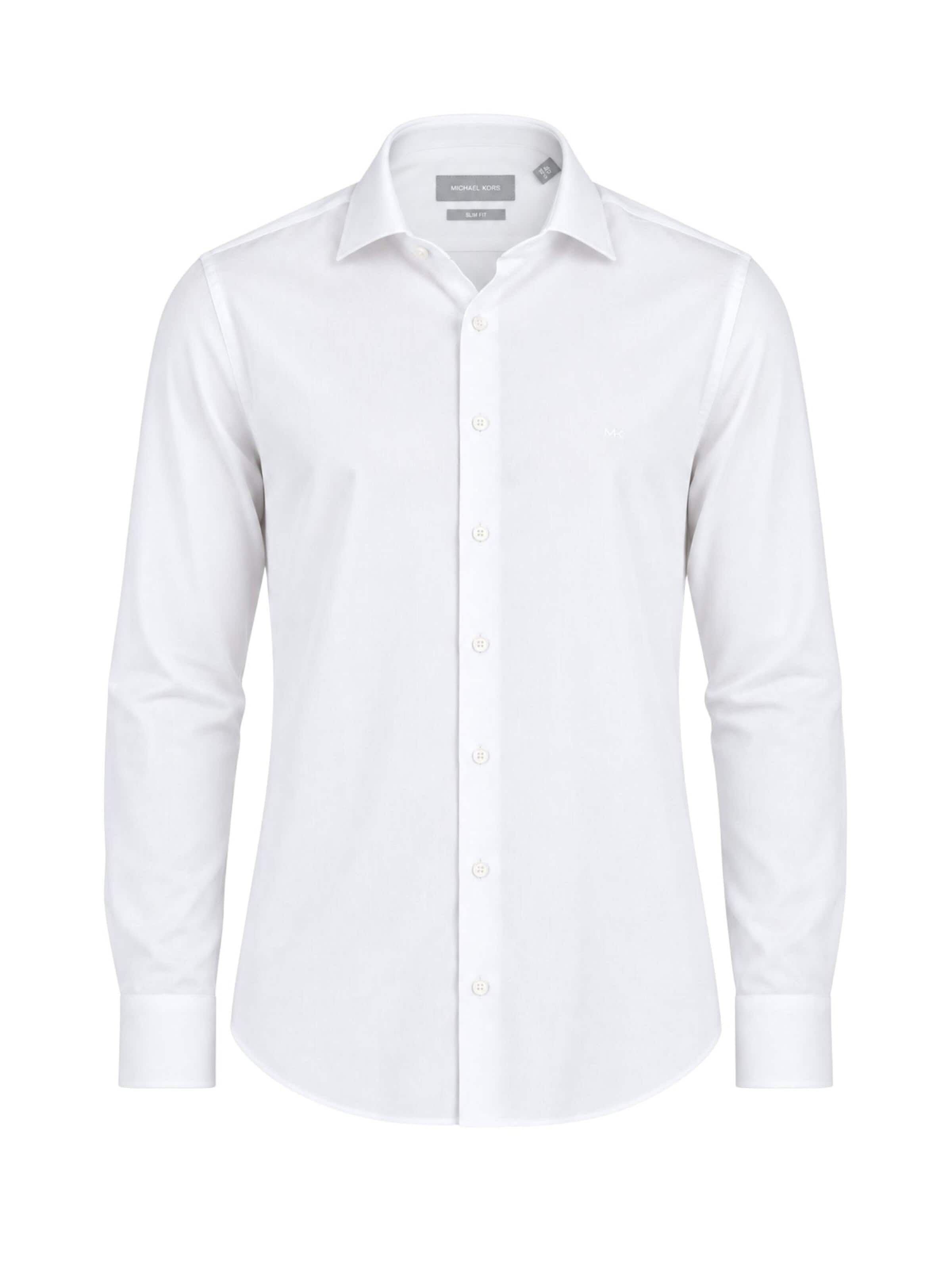 Michael Kors Slim Fit Hemd 'Camicia'‌‌‌‌‌‌‌ in Weiß: Vorderseite