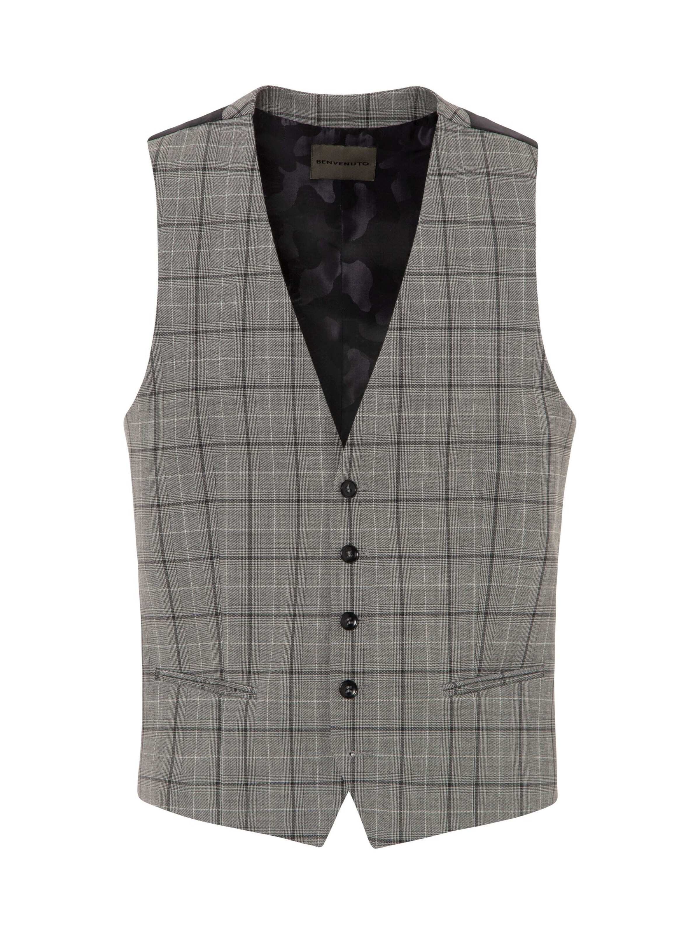 BENVENUTO Anzugweste 'UMBERTO' in Grau: Vorderseite