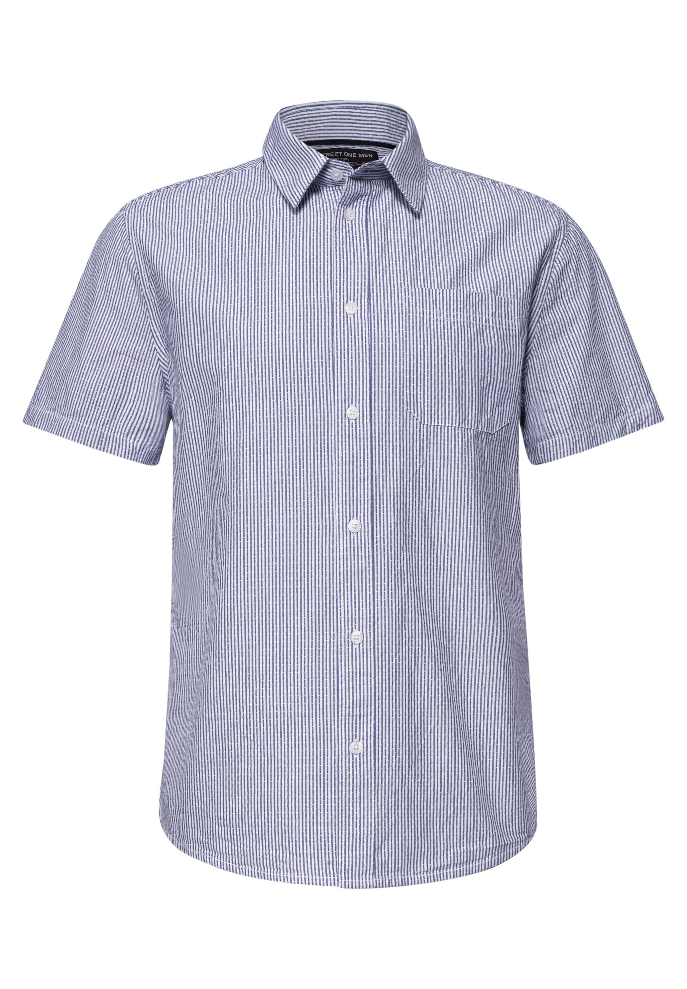 Street One MEN Regular Fit Hemd in Blau: Vorderseite