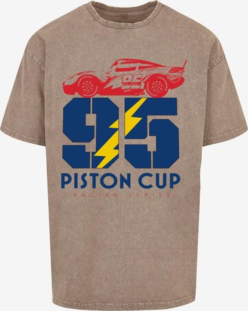 ABSOLUTE CULT Shirt 'Cars - Piston Cup 95' in Bruin: voorkant