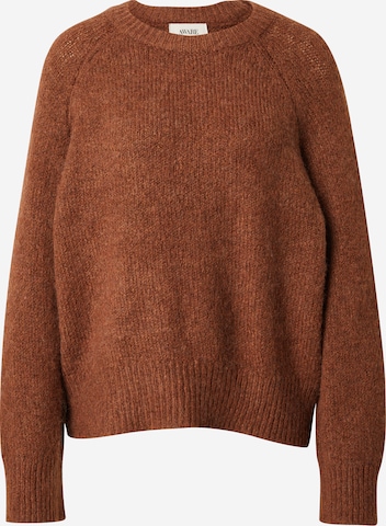 Pull-over 'Henley' VERO MODA en marron : devant