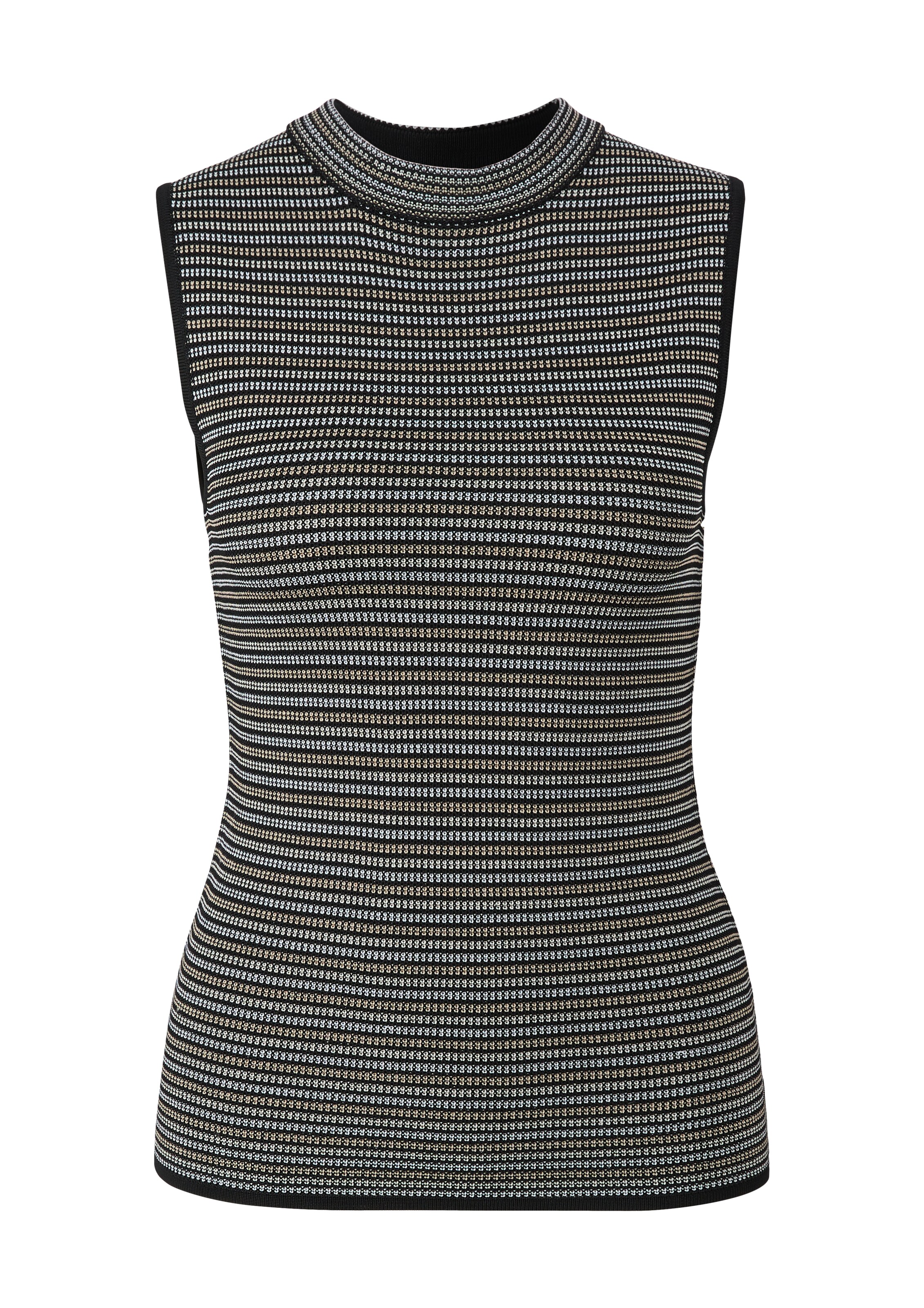 COMMA Gebreide top in Zwart: voorkant