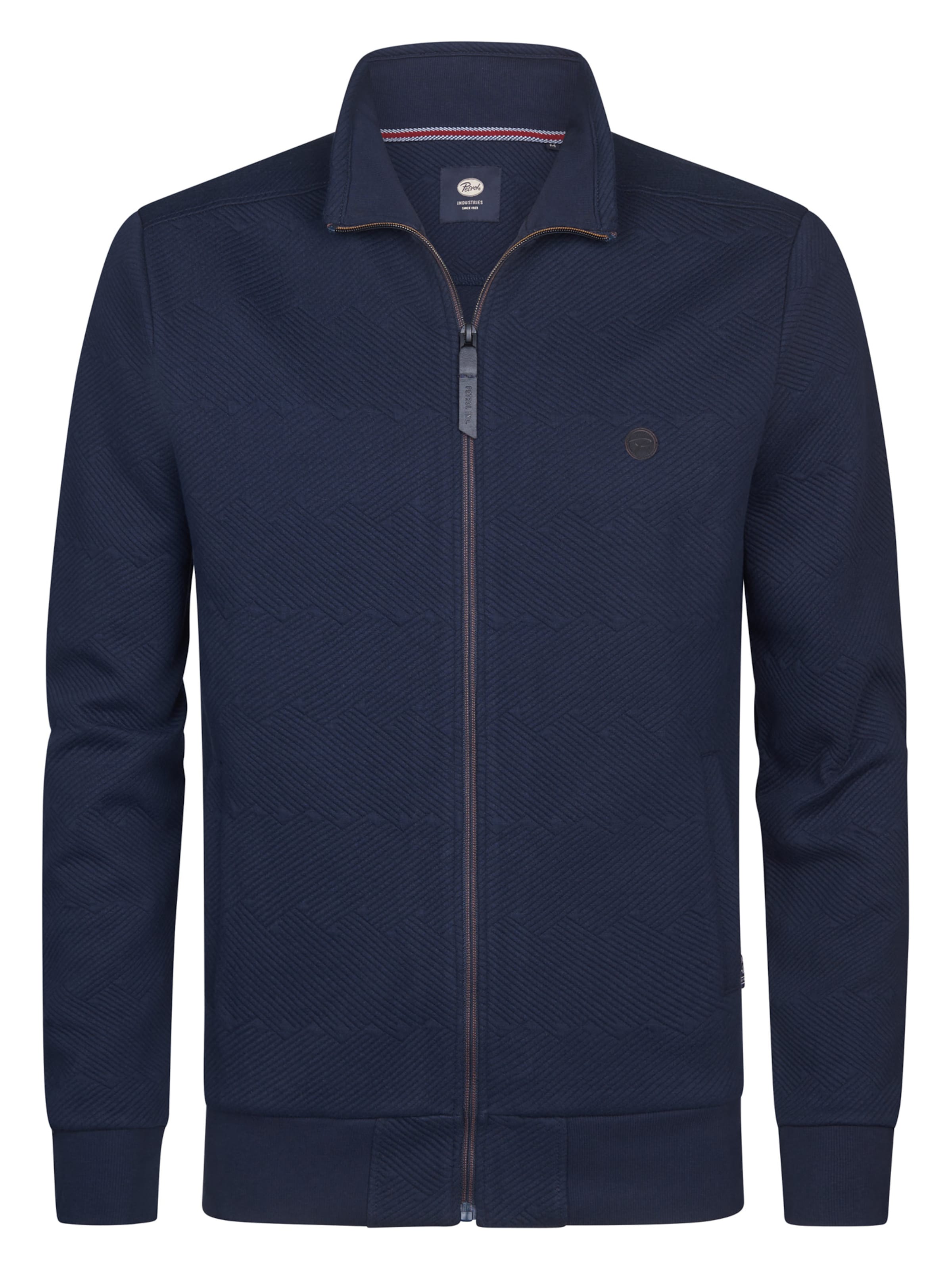 Petrol Industries Sweatvest 'Destino' in Blauw: voorkant