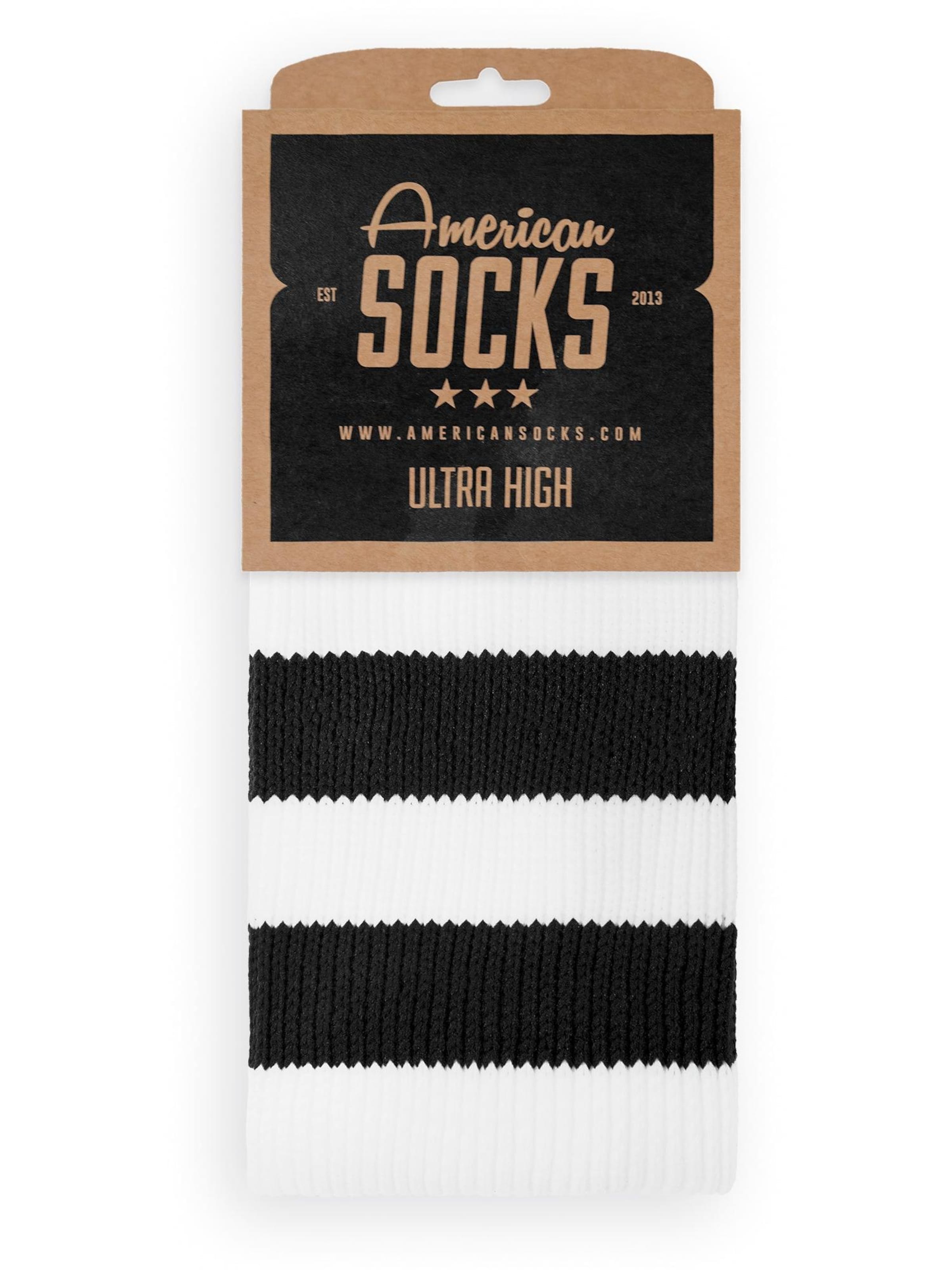 American Socks Over the Knee Socks 'Old School' in White