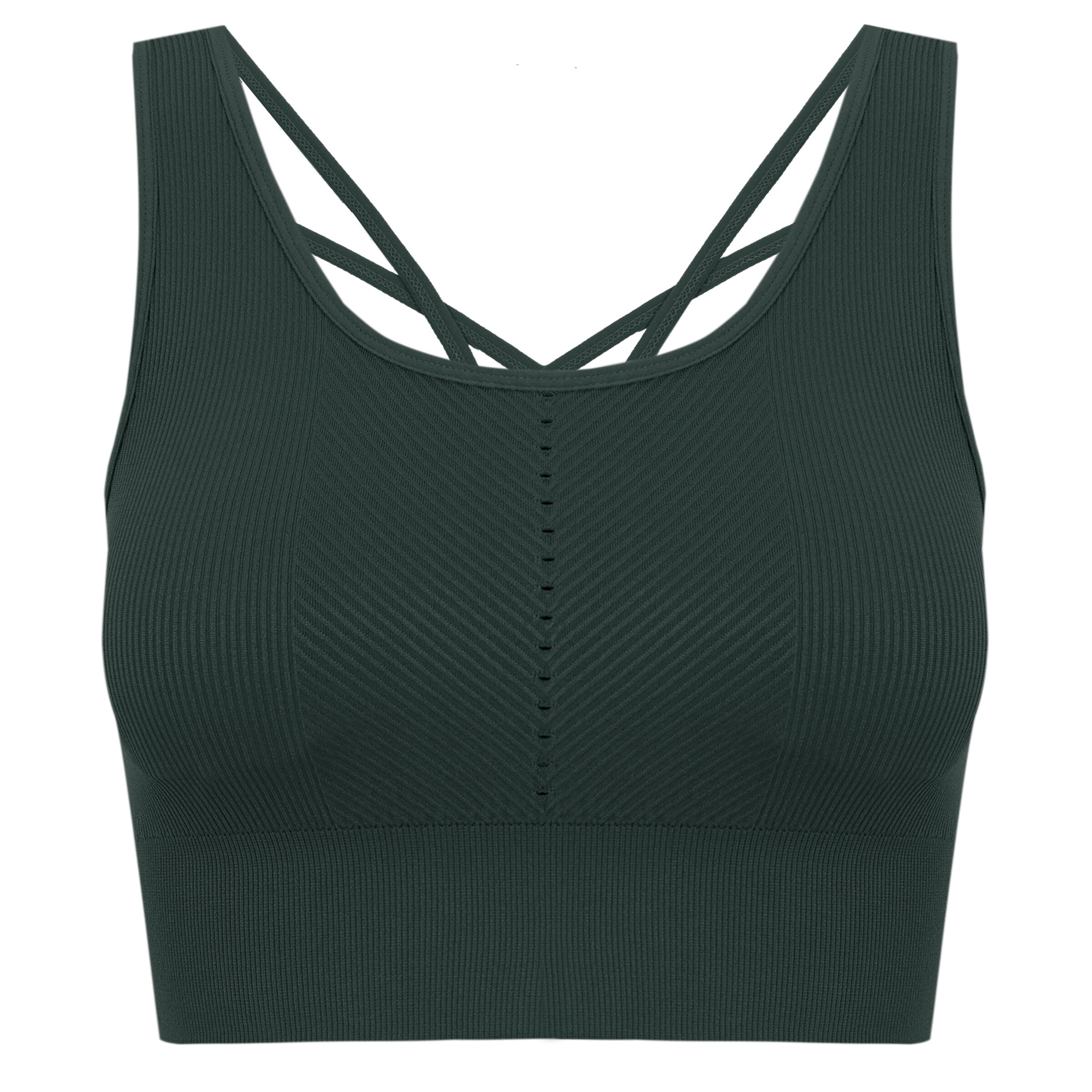 Born Living Yoga Sporttop 'Naisha' in Groen: voorkant