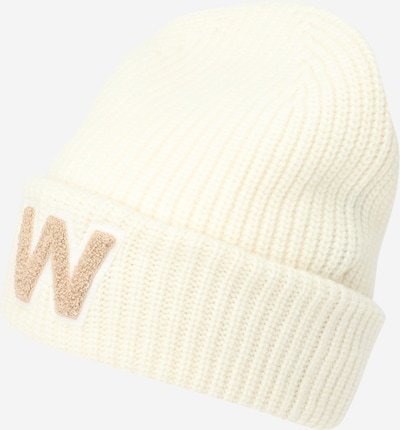 Megzta kepurė 'ALBEN' iš Weekend Max Mara, spalva – smėlio spalva / nebalintos drobės spalva / balta, Prekių apžvalga
