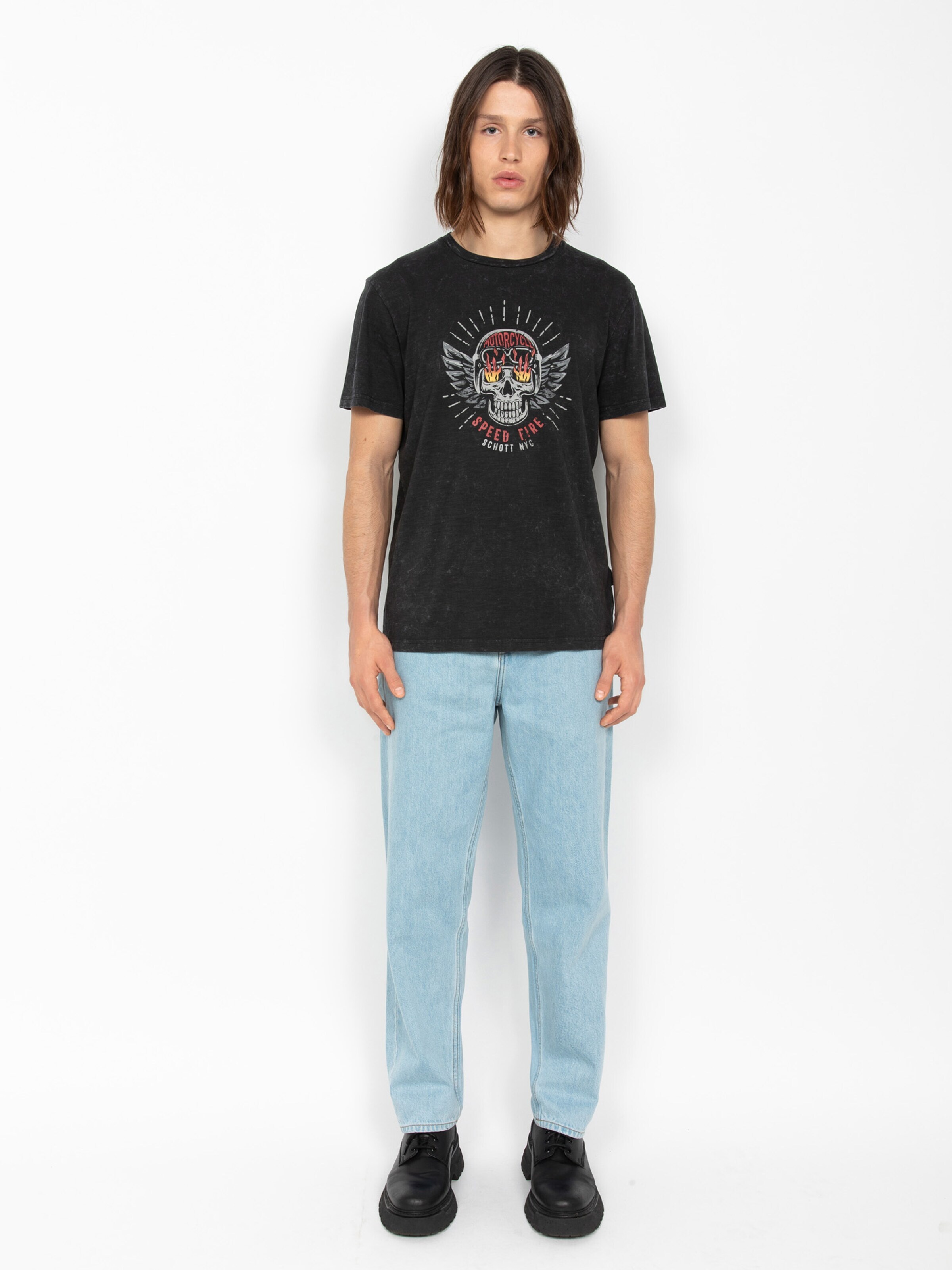 Schott NYC Shirt‌‌‌‌ in Schwarz