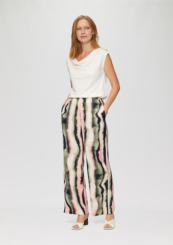 s.Oliver BLACK LABEL Wide leg Broek in Blauw: voorkant