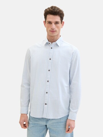 TOM TAILOR Regular fit Button Up Shirt in Blue: front