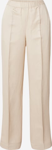 GANT Regular Trousers with creases in Beige: front