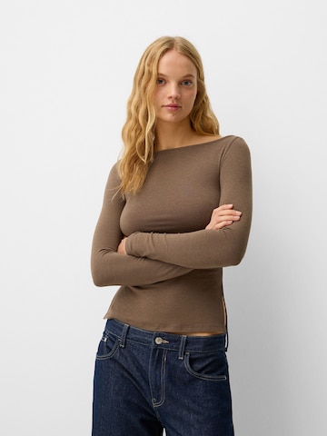 Bershka Тениска в бежово: отпред