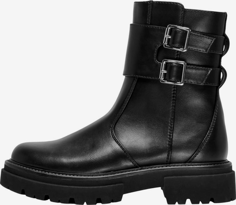 Botine de la ONLY pe negru: față