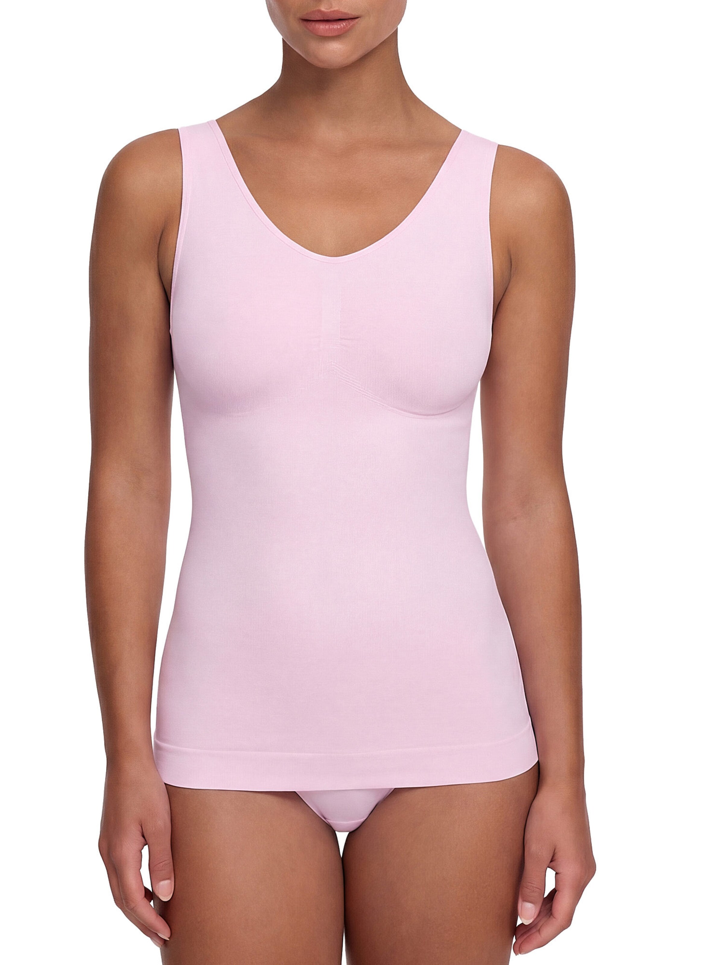 cfab by creamy fabrics Shapingtop 'Figurformendes Shapewear Tanktop' in Roze: voorkant