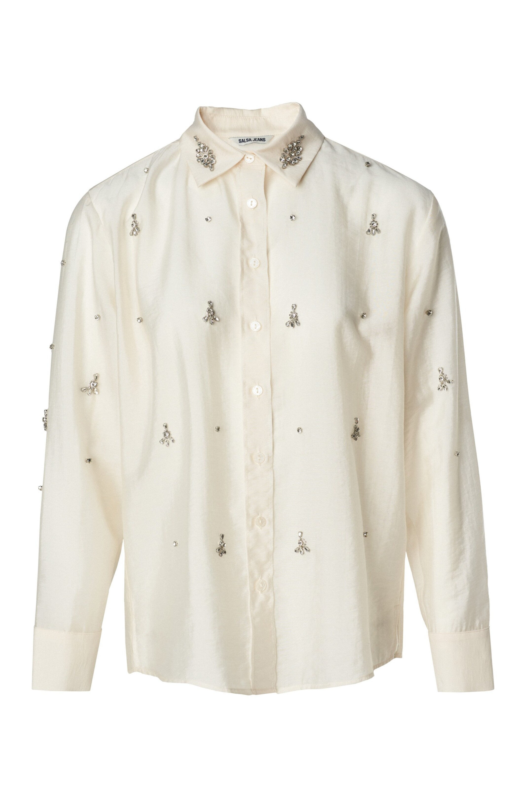 Salsa Jeans Bluse in Beige: Vorderseite