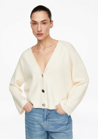COMMA Gebreid vest in Beige: voorkant