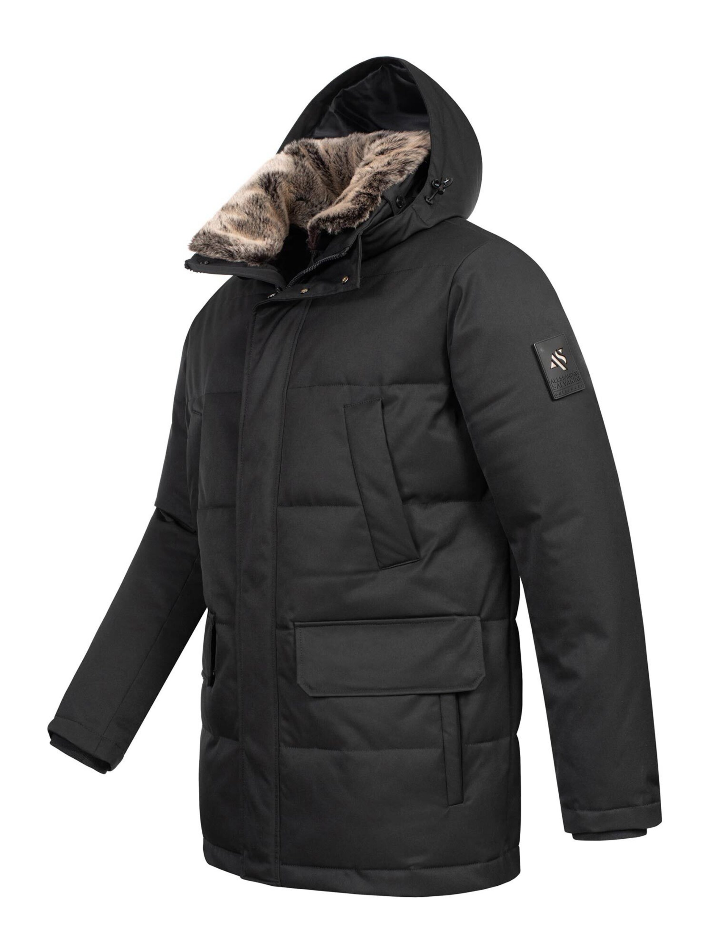 Alessandro Salvarini Winter jacket 'AS456' in Black