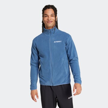 ADIDAS TERREX Athletic Fleece Jacket 'Ess' in Blue