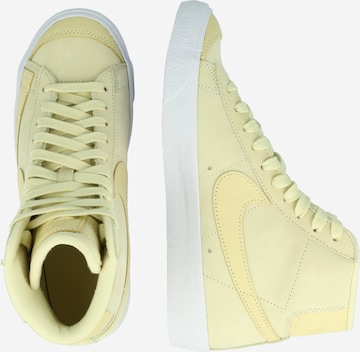 Nike Sportswear Korkeavartiset tennarit 'BLAZER MID PRM MF' värissä keltainen