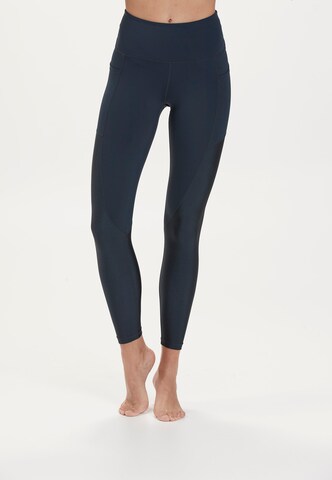 ENDURANCE Skinny Workout Pants 'Yurry' in Blue: front