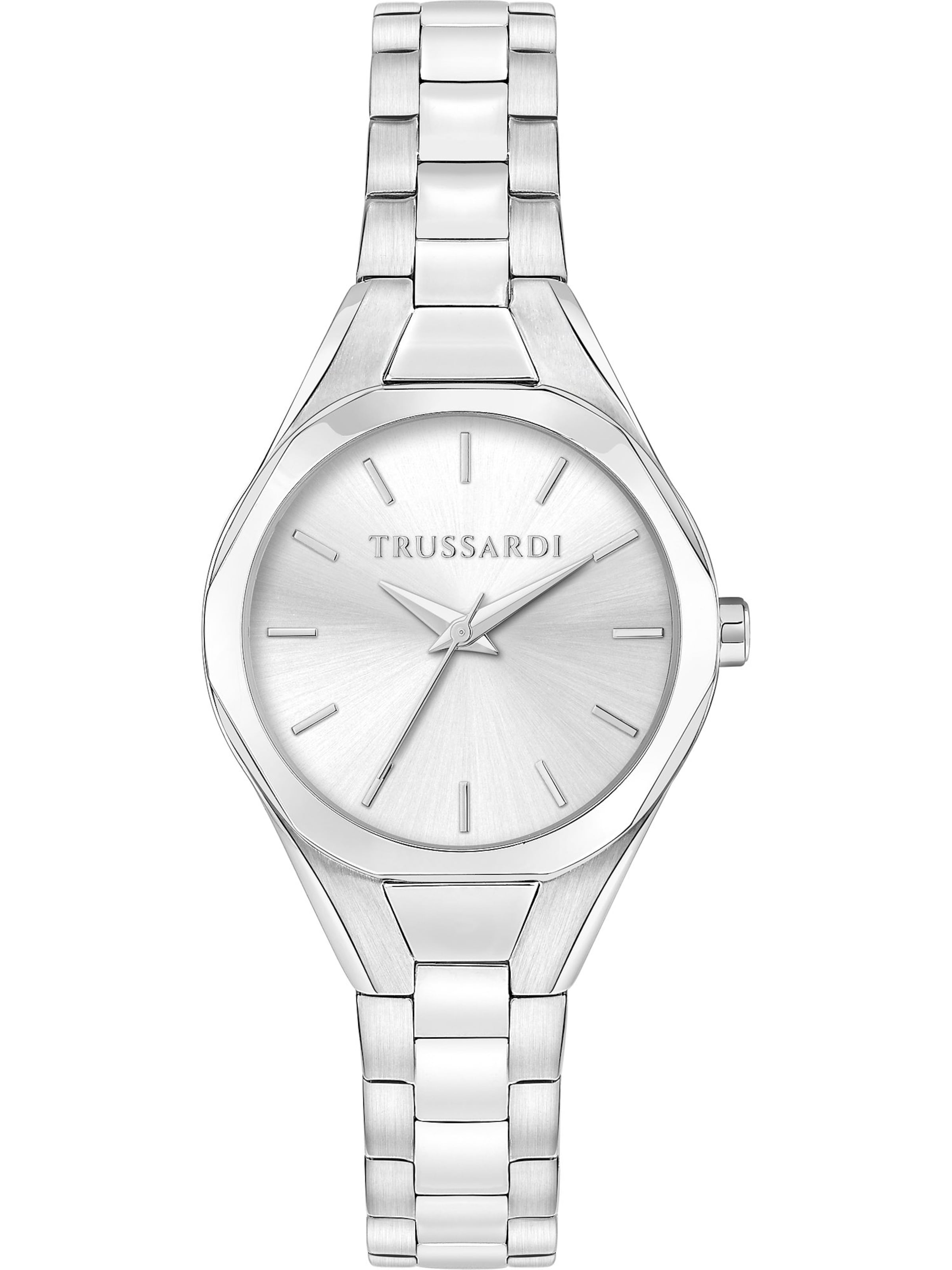 Trussardi Analoguhr in Silber: Vorderseite