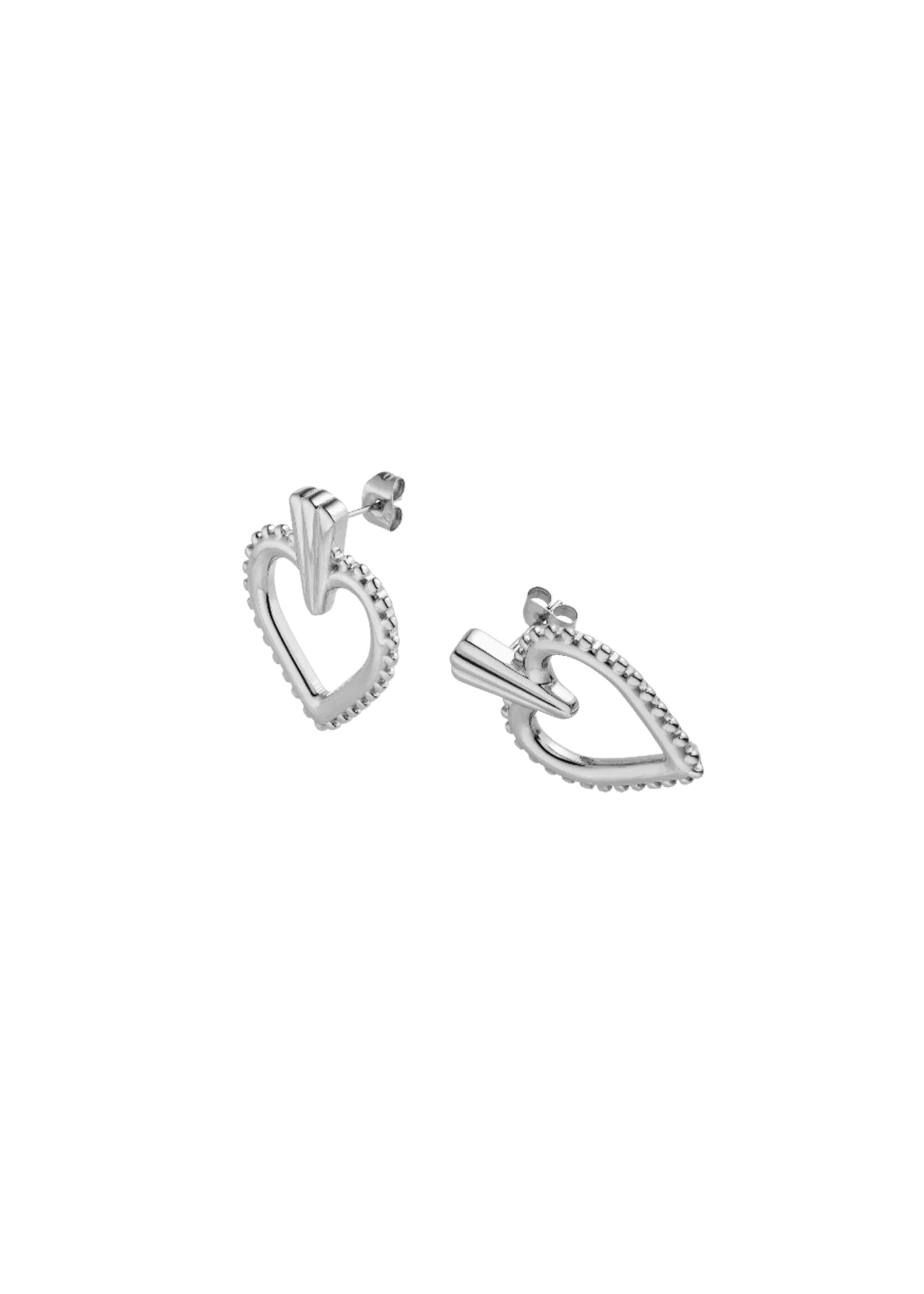 PURELEI Boucles d'oreilles 'Darling Heart' en argent, Vue avec produit
