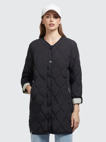 Manteau mi-saison khujo en noir : devant