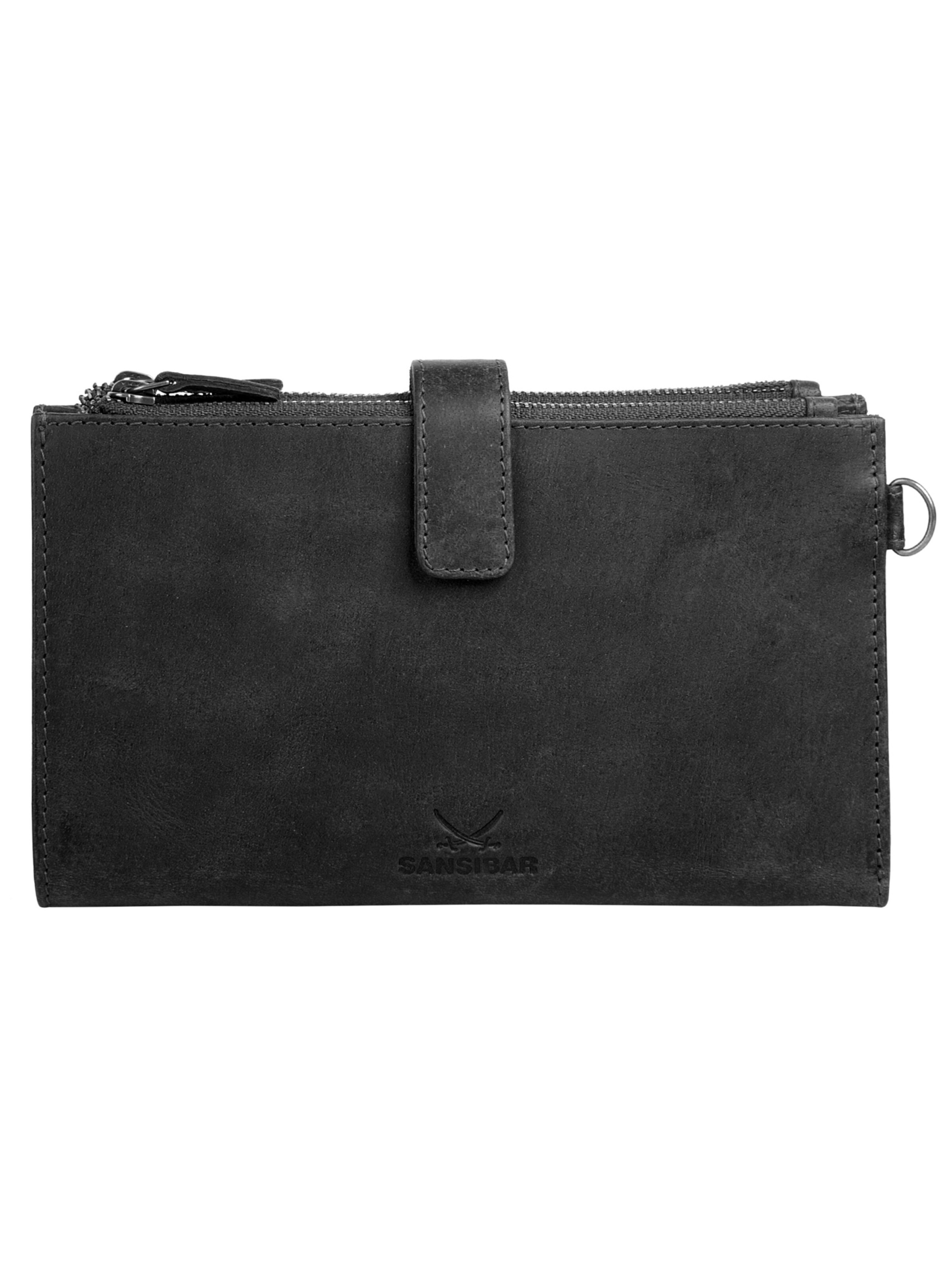 SANSIBAR Portemonnaie 'SYLT'‌‌‌‌‌‌‌‌ in Schwarz: Vorderseite