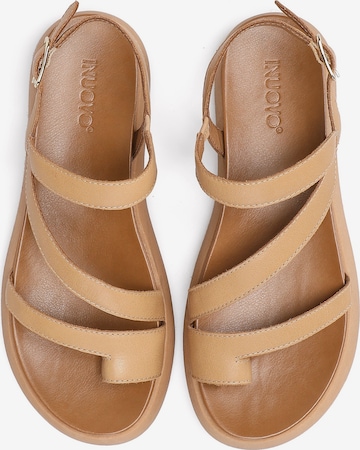 INUOVO Strap Sandals in Beige