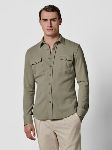 Profuomo Gebreid vest in Groen: voorkant