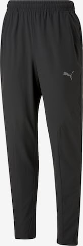 PUMA רגיל מכנסי ספורט בשחור: מלפנים