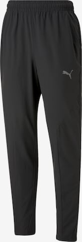 PUMA Regular Workout Pants in Black: front