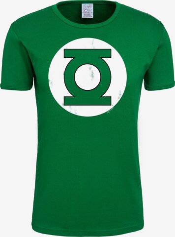 LOGOSHIRT T-Shirt 'Green Lantern Logo' in Grün: predná strana