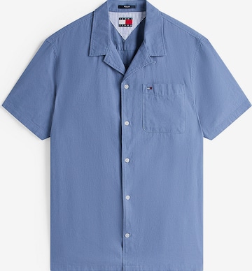 Tommy Jeans Overhemd in Blauw: voorkant