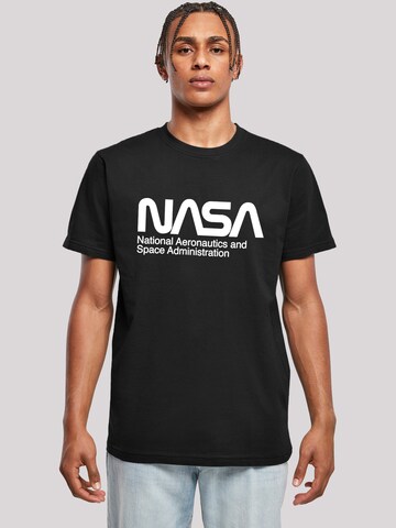 F4NT4STIC Shirt 'Nasa Aeronautics And Space' in Zwart: voorkant