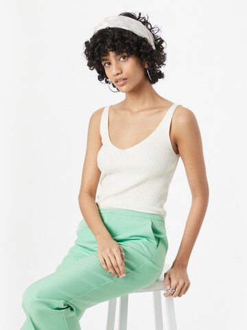 VERO MODA Gebreide top 'GLORY' in Wit: voorkant