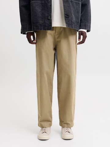 Barrel Pantalon 'JPSTEvan' JACK & JONES en beige : devant