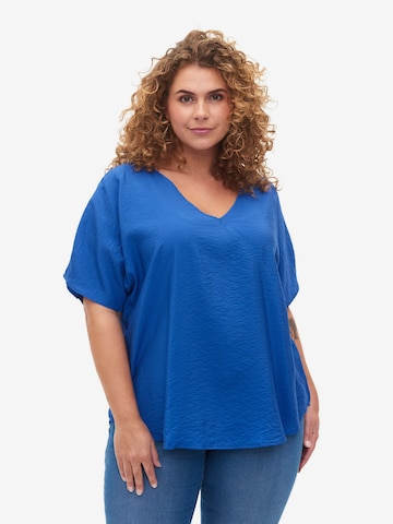 Zizzi Bluse 'Kam' in Blau: predná strana