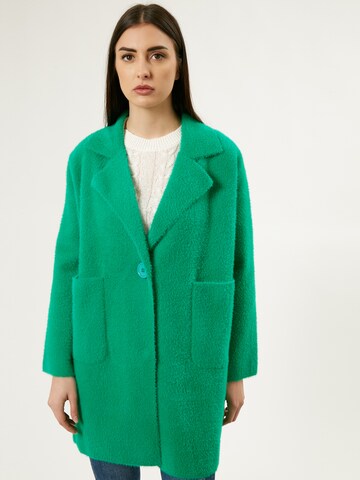 Manteau mi-saison Influencer en vert : devant