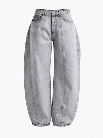 IT'S BASIC Vat Jeans 'BARREL BALLOON MID RISE JEANS' in Grijs: voorkant
