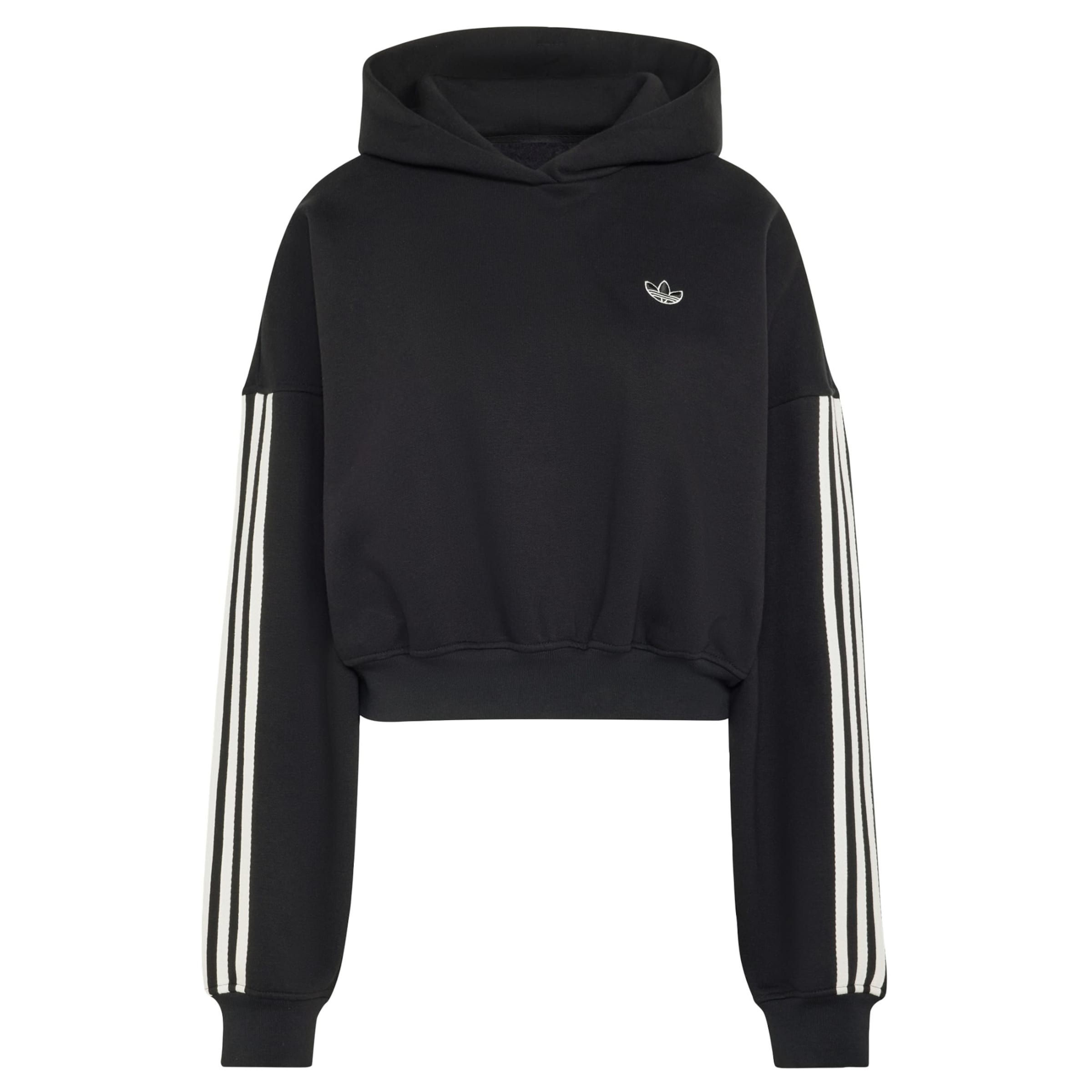 ADIDAS ORIGINALSSweater majica 'adiSignature' - crna boja: prednji dio