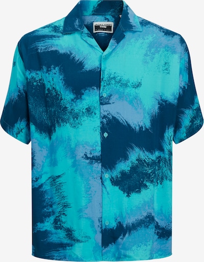 JACK & JONES Button Up Shirt 'JEFF' in Turquoise / Aqua / Dusty blue / Dark blue, Item view