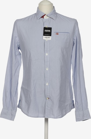 NAPAPIJRI Button Up Shirt in M in Blue: front