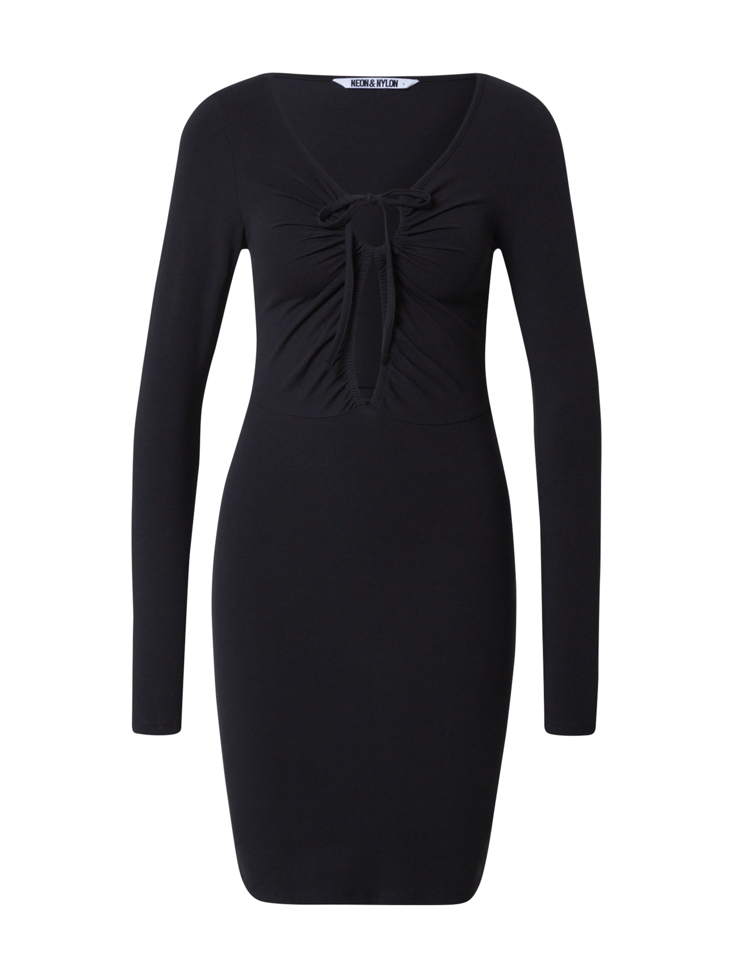 NEON & NYLON Šaty - Čierna: predná strana