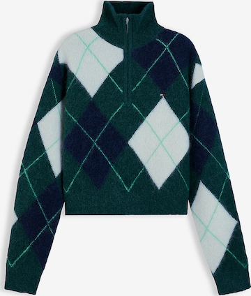 Pull-over Tommy Jeans en vert : devant