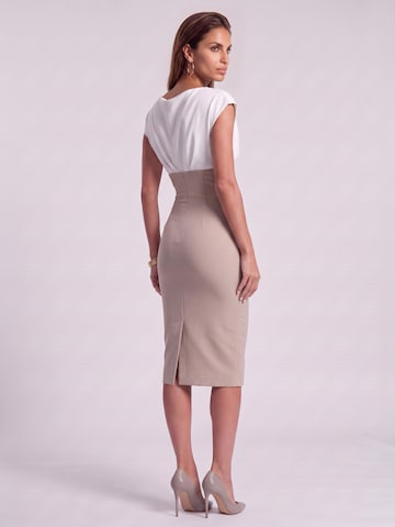 Robe fourreau 'JACKIE' AUDRAY en gris